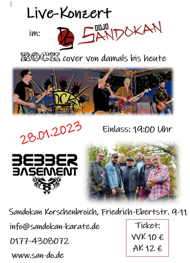 Live Konzert mit Bebber Basement im Dojo Sandokan