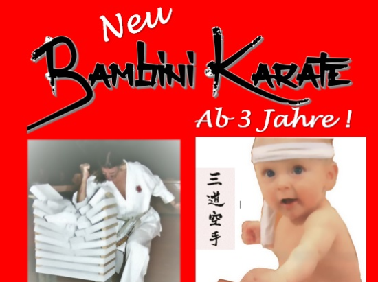 Neu Bambini Karate ab 3 Jahre